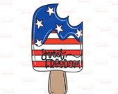 TEMPLATE: 4th of July Popsicle - Door Hanger Template | DIY Door Hanger - Summer Door Hanger - 4th of July Template - Template - Summer SVG