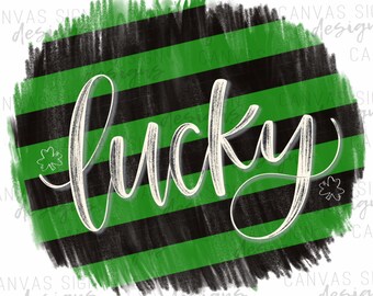 Lucky PNG file for sublimation printing, Shamrock - Clover - St Patty's Day