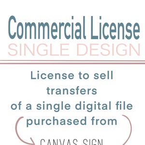 Commercial License To Sell Printed Transfers of Single Design File | Printed Transfers Extended License | Sell Designs as Transfers