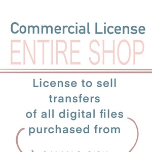 Commercial License To Sell Printed Transfers | Printed Transfers Extended License | Sell Designs as Transfers