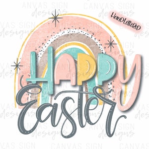 Easter Happy Easter | PNG file for sublimation printing |  Stars | Glitter | Pink | Yellow | Digital Download