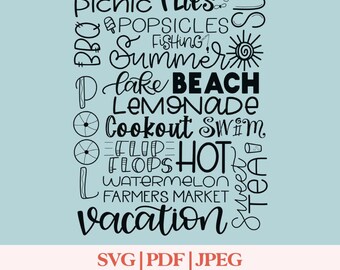 Summer Subway Sign PNG SVG JPG | Digital Download