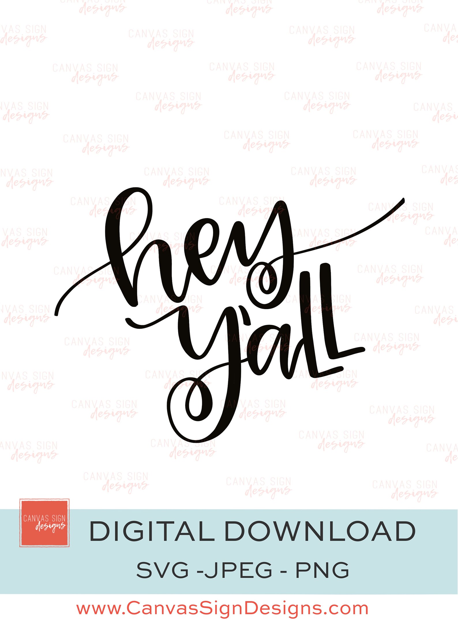 Hey Y'all Svg Png Jpeg Digital Download Art Cut | Etsy