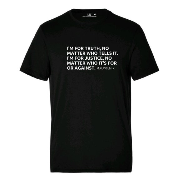 Men's Malcolm X Truth & Justice TShirt Black Lives Matter | Etsy