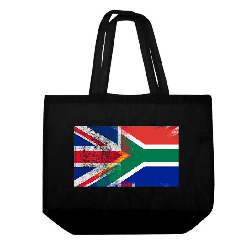 Beach Gym Bag England and South Africa Mixed Flag Tote Shopping Large Tote Bag