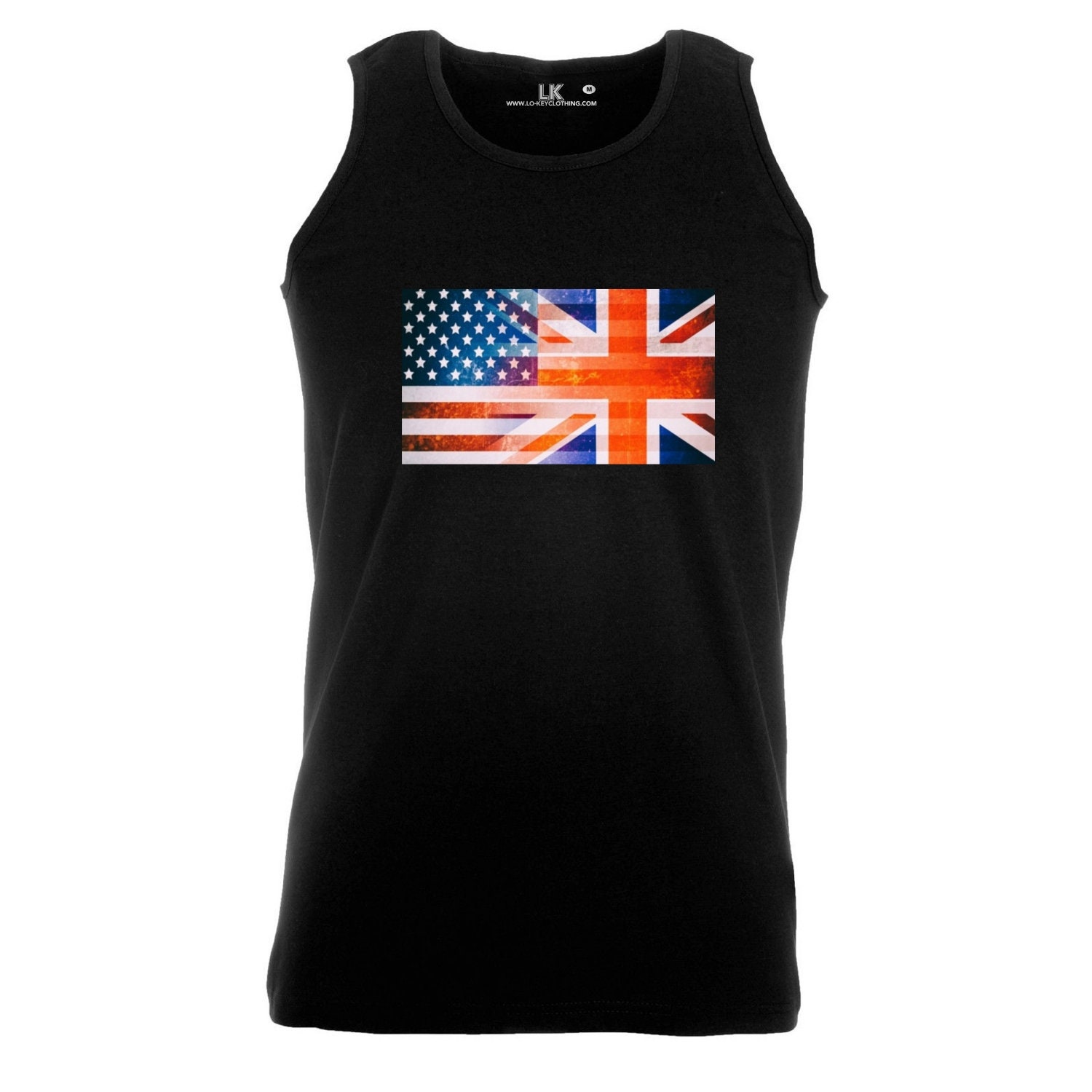 Image of America & England Mixed Heritage Flag Tank Top | Nationality