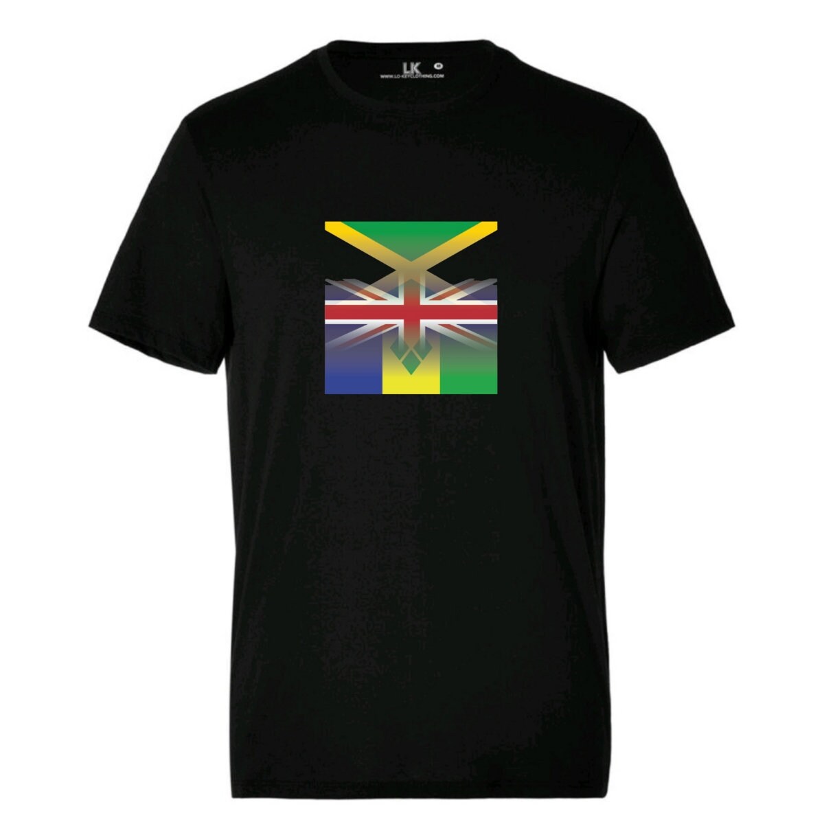 Image of Men's Jamaican England & St Vincent Flag T/Shirt | Mixed Heritage Nationality