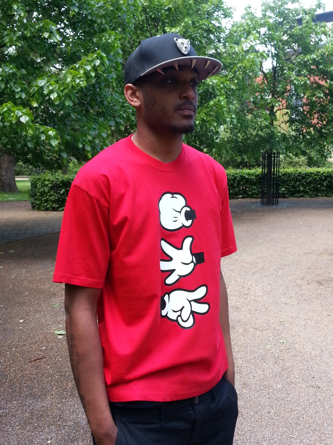 Image of Mickey Mouse Rock Paper Scissors T/Shirt Retro Tee