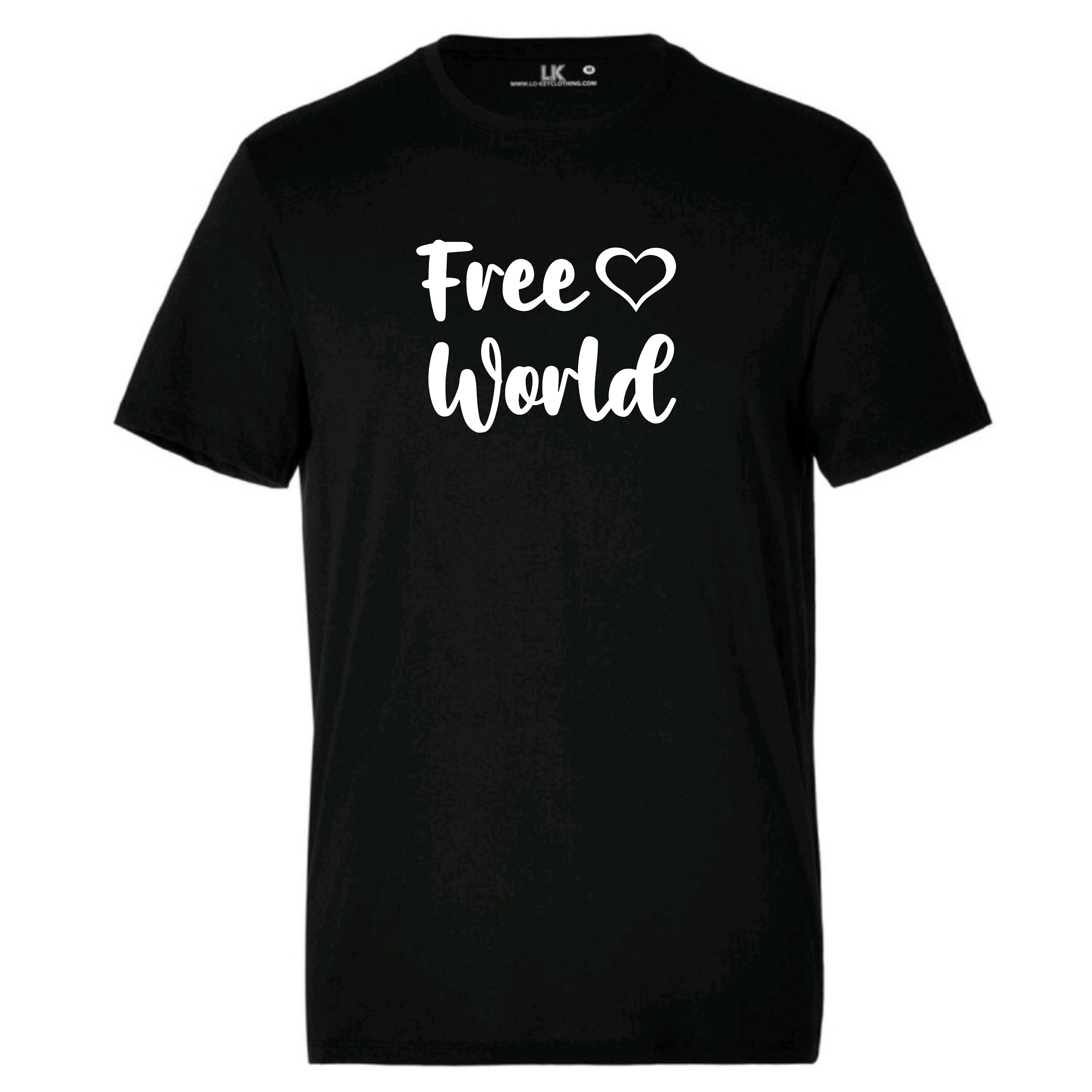 Image of Men's Free World Tshirt | Expression Tee Protest Human Rights One Love