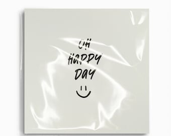 Iron-on patch | Oh Happy Day Smiley, iron-on application, upcycling idea