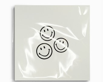 Iron-on patch | Smileys set of 3, iron-on application, upcycling idea