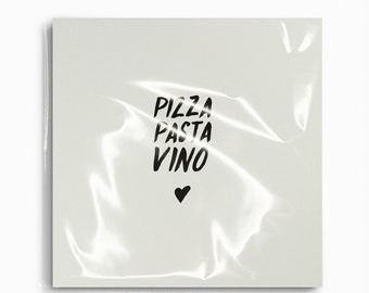 Iron-on patch | Pizza, pasta, vino, iron-on application, upcycling idea