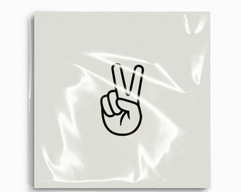 Iron-on patch | Peace hand, iron-on application, upcycling idea