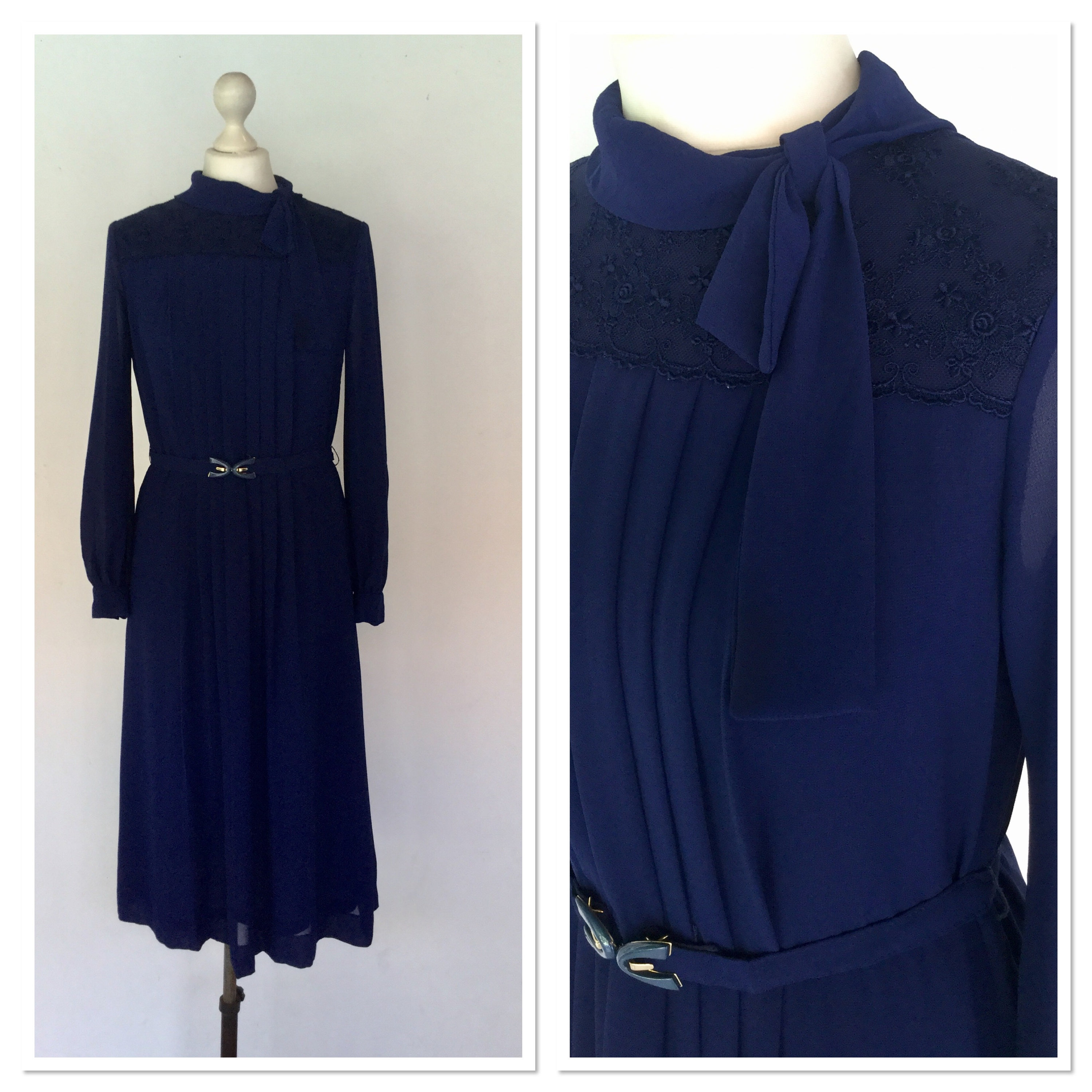 Vintage Blue Dress Cute