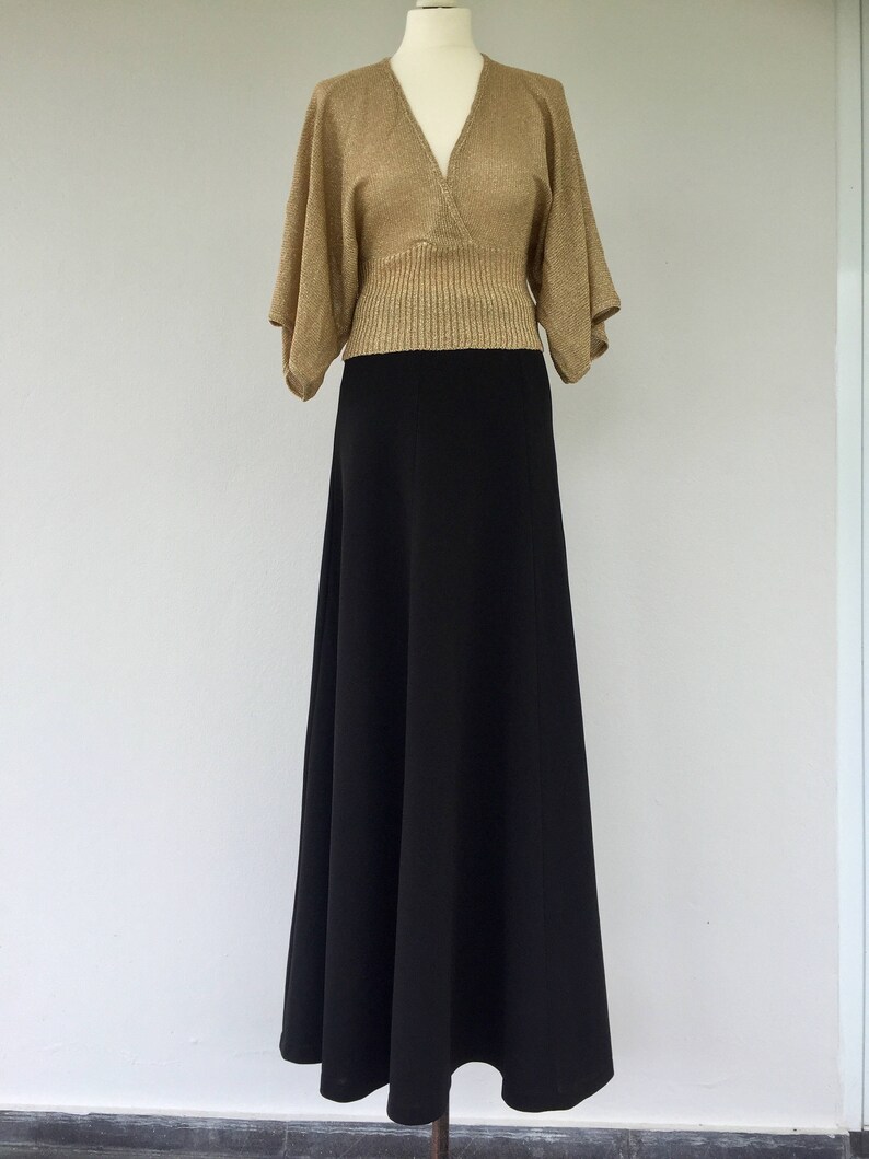 black boho maxi skirt