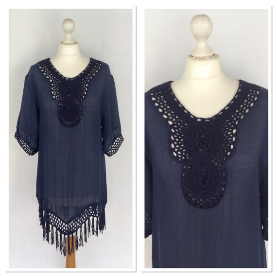 blue beach cover up uk
