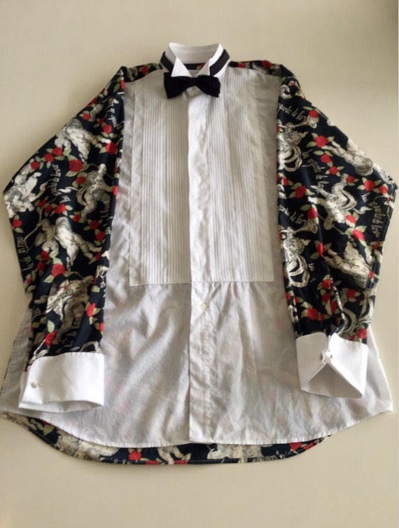 90s black dress with white shirt