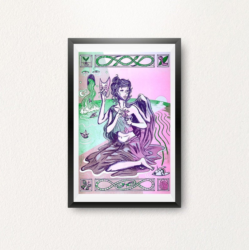 Original 3 Color Risograph Print Unframed Arrival