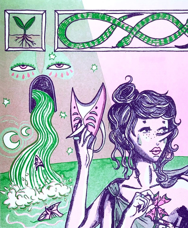 Original 3 Color Risograph Print Unframed Arrival