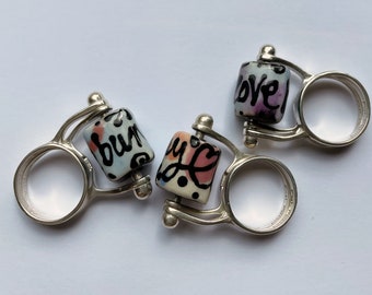 bunny love interchangeable bead ring