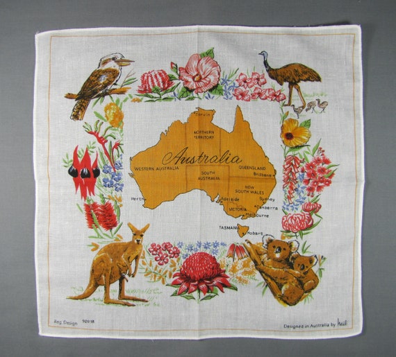 SOUVENIR of AUSTRALIA Kangaroo Koalas Emu ++  Des… - image 1