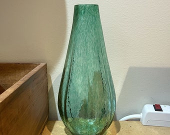 Gunnel Sahlin Frutteria Vase, Kosta Boda, Mottled Blue-Green, 1980s Vintage
