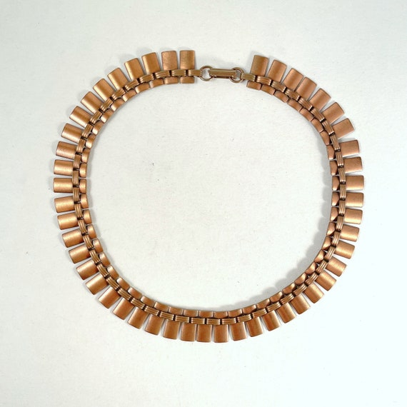 Copper Book Chain Choker, Renoir Style, Soft & Sl… - image 5