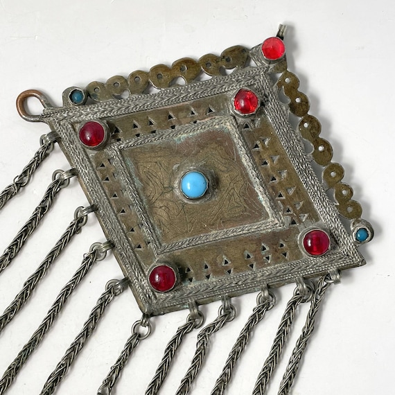 Bedouin Silver Body Jewelry, Tekke Turkmen Amulet… - image 2