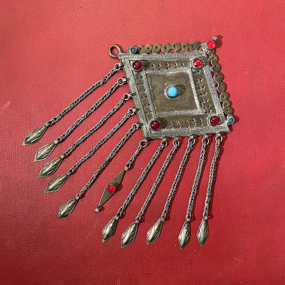 Bedouin Silver Body Jewelry, Tekke Turkmen Amulet… - image 8