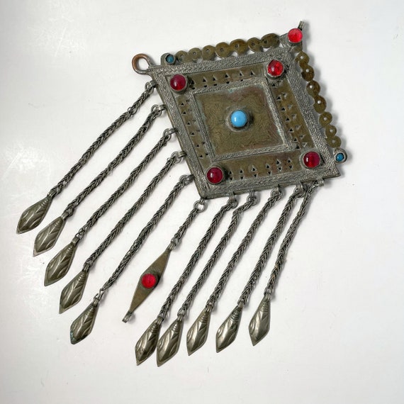 Bedouin Silver Body Jewelry, Tekke Turkmen Amulet… - image 3