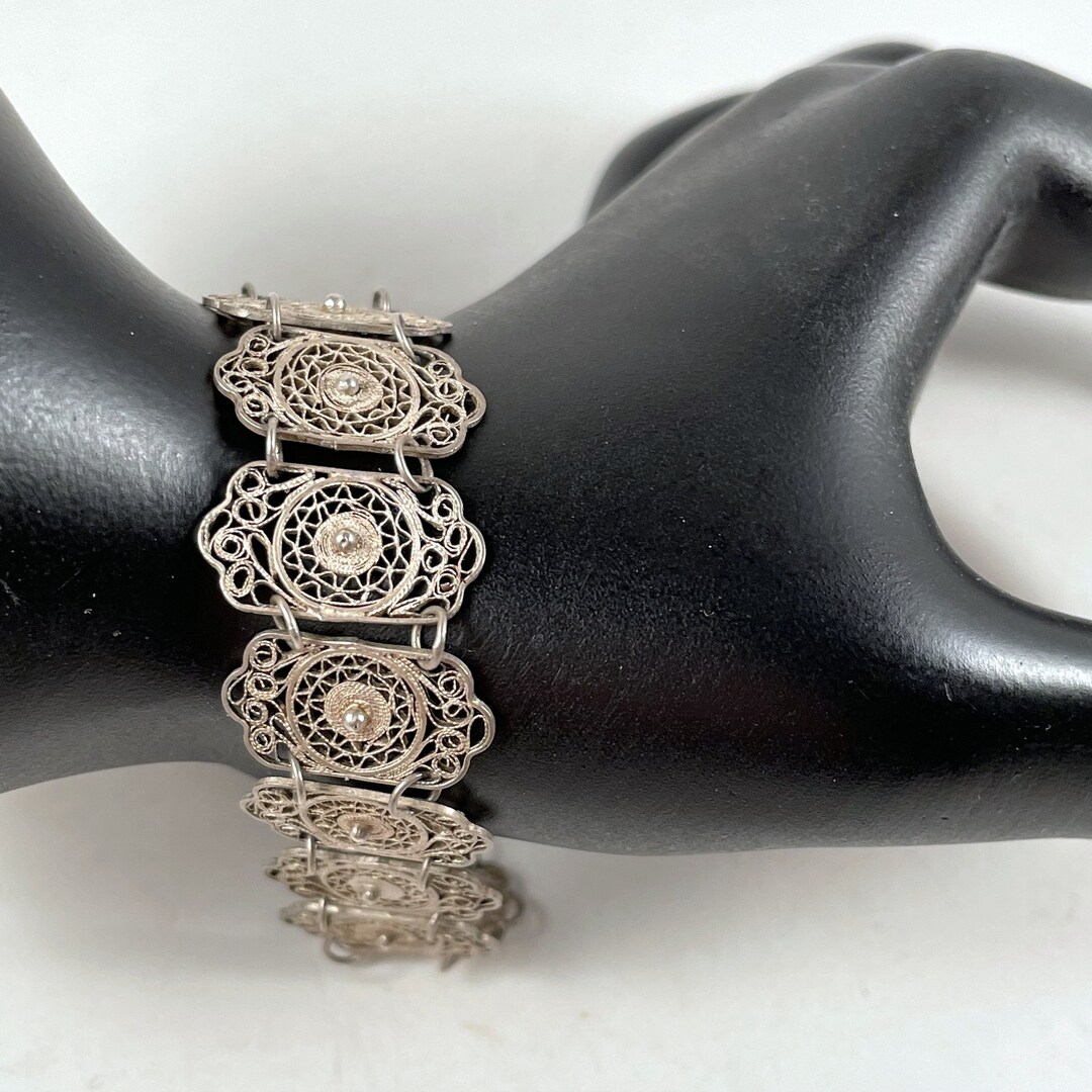 【高額売筋】 Ambriz Mexico Signed Bracelet, Filigree Silver Sterling アクセサリー