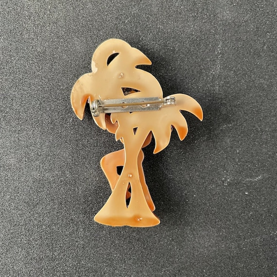 Celluloid Palm Tree & Mexican Cowboy Brooch, 1940… - image 6