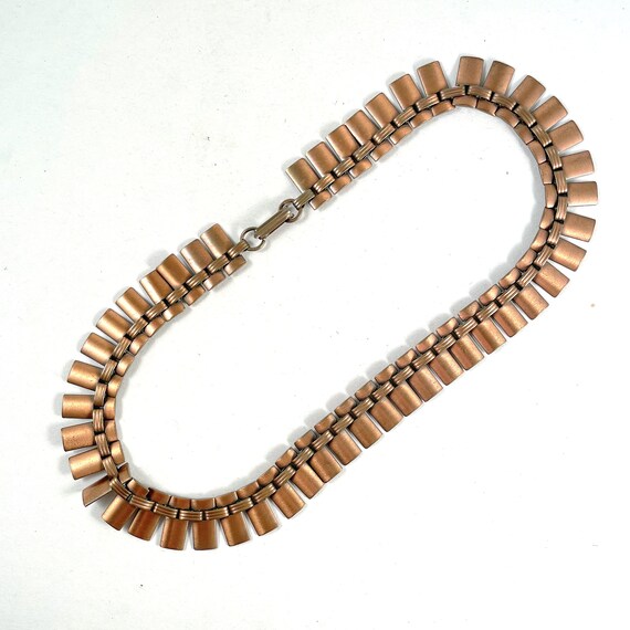 Copper Book Chain Choker, Renoir Style, Soft & Sl… - image 6
