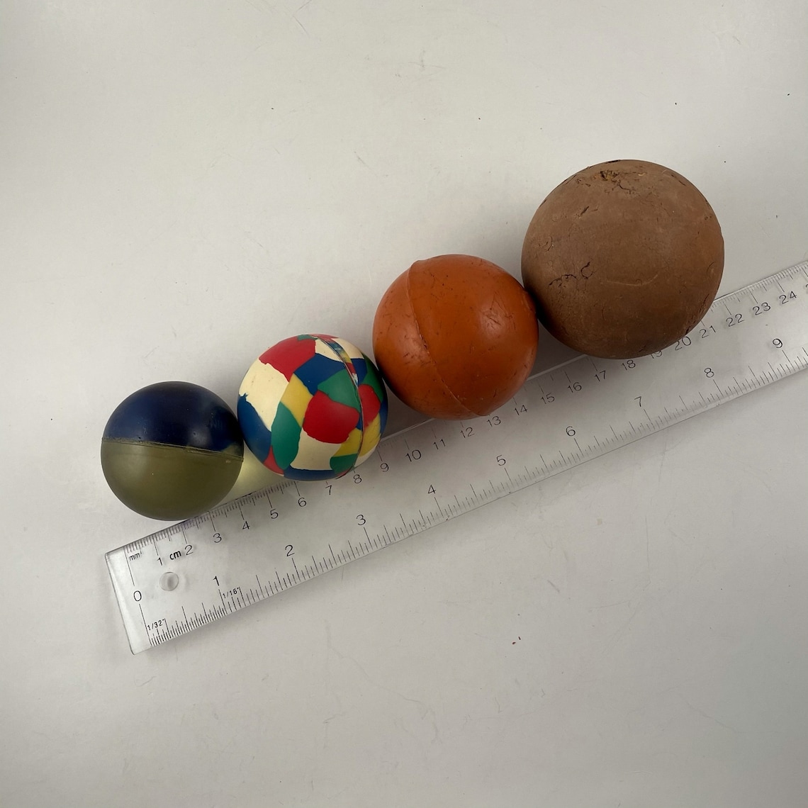 Assorted Vintage Rubber Balls Set of 4 Bouncy Balls Etsy