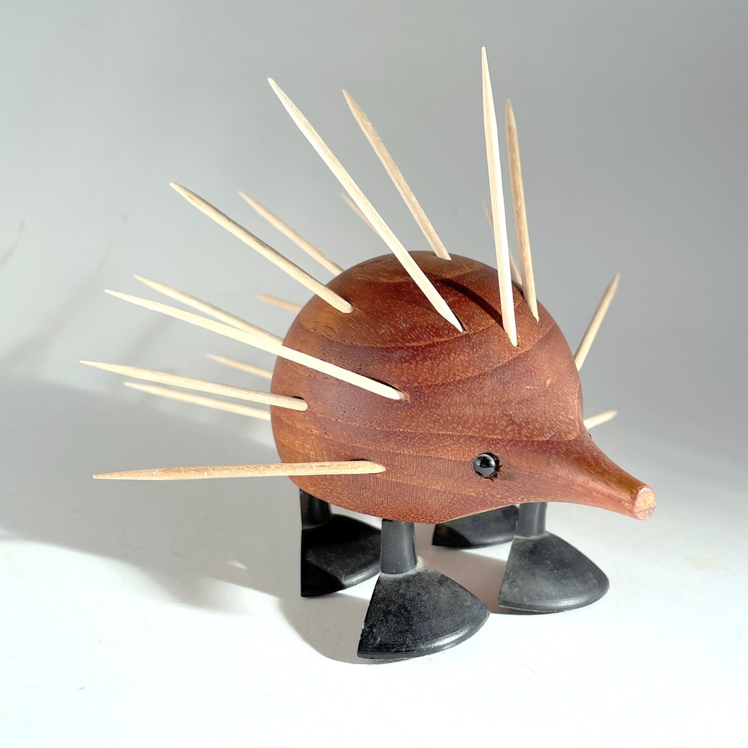 Laurids Hedgehog Toothpick Holder Danish Modern Teak Etsy