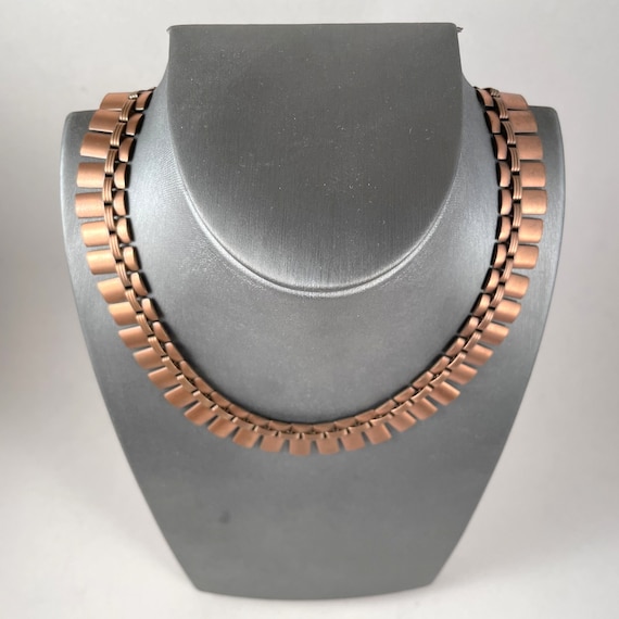 Copper Book Chain Choker, Renoir Style, Soft & Sl… - image 1