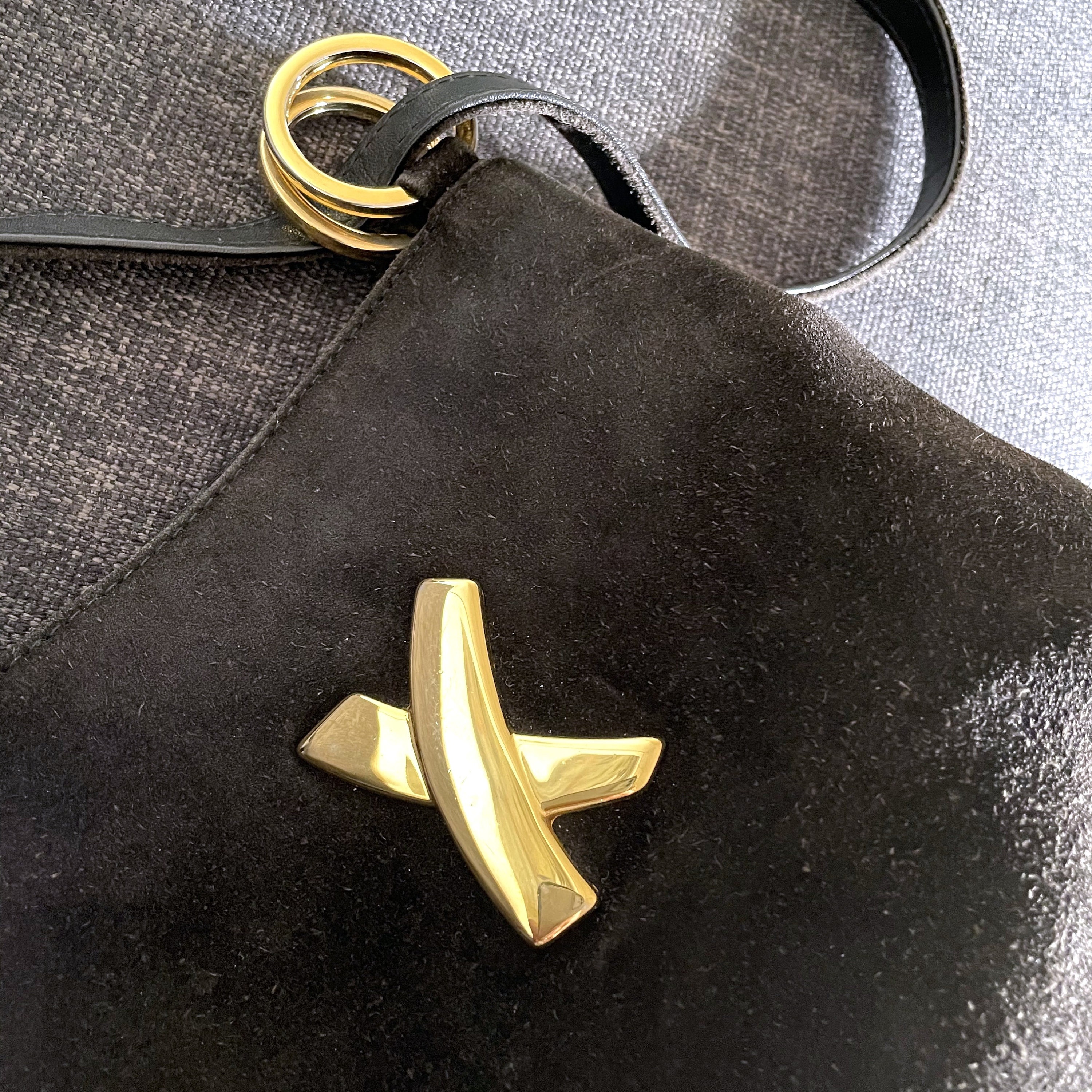 【国内正規総代理店アイテム】 Picasso Paloma Crossbody Italy in Made Suede, Black Bag, バッグ