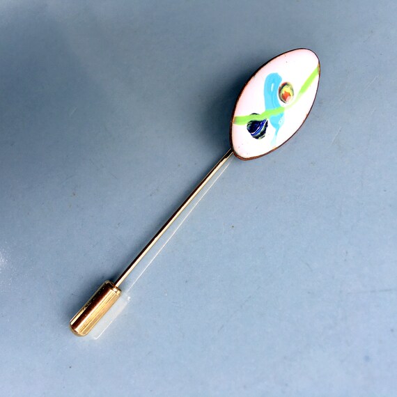 Quebec Psychedelic Enamel Stick Pin, 1960’s Vinta… - image 2