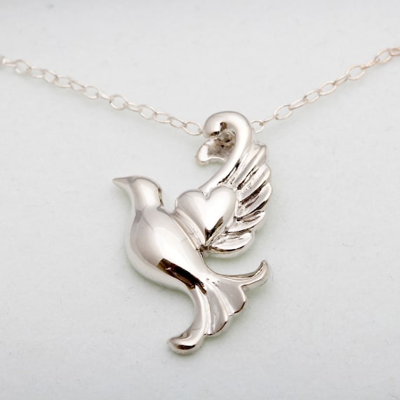 Buy Holy Spirit Necklace, Dove Necklace, Gold Filled Necklace, Catholic  Jewelry, Heart Jewelry, Layering Necklace, Religious Necklace Online in  India - Etsy