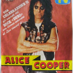 ALICE COOPER 1987 Tour Poster for a MILAN Show (cancelled)