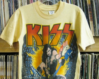 RARE! 1985 KISS ROCKS Texas Tee Animalize Tour