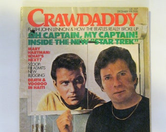 1973 CRAWDADDY MAGAZiNE- STAR TREK, BEATLeS BREAk Up