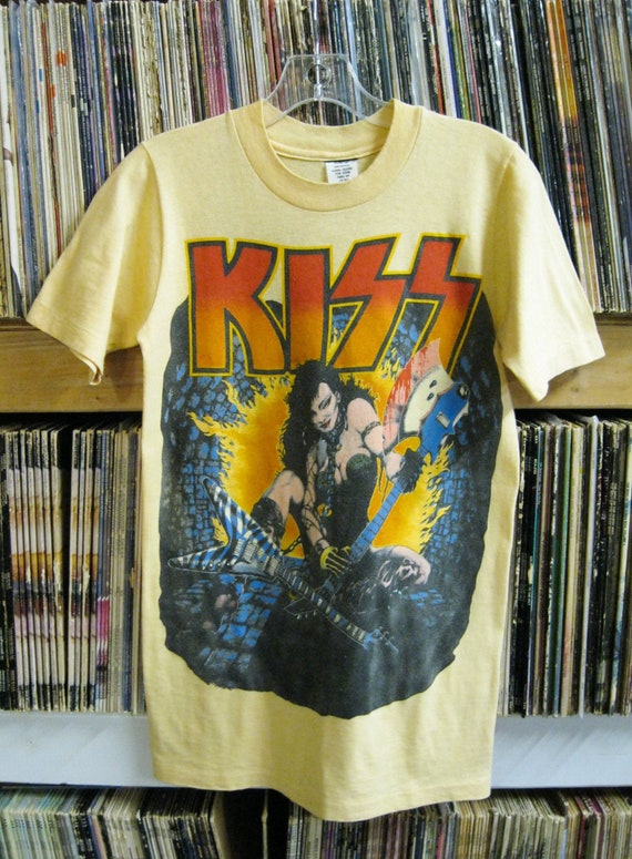 RARE! 1985 KISS ROCKS Texas Tee Animalize Tour