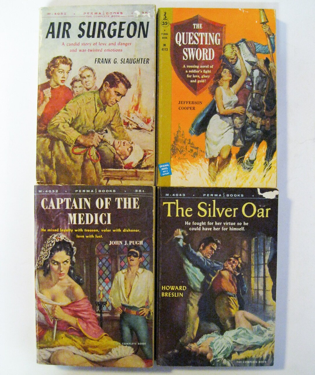 Pulp Paperbacks 4 Historical PULP FICTION Novels Featuring PIRATES, Swords,