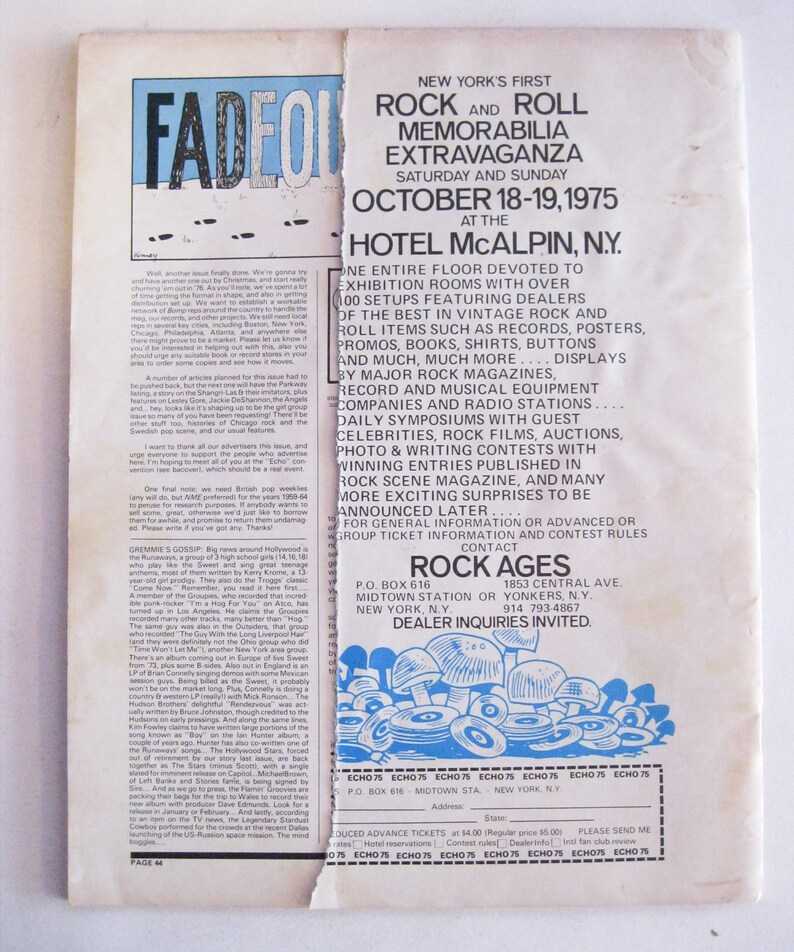 Bomp Magazine 1975