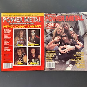 POWER METAL &quot;The Nastiest Magazine on Earth&quot; magazine lot July 1988 October 1989 featuring WHITE ZoMBIE, EXoDUS, MoTORHEAD, BLaCK SaBBATH