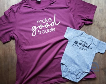 Make good trouble baby bodysuit baby clothes