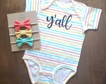 Y'all bodysuit baby clothes