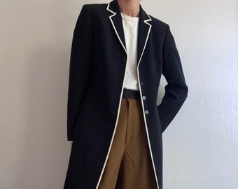 vintage minimalist long suit jacket size small