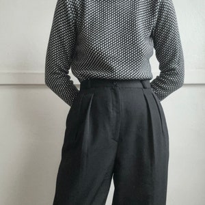 Vintage cotton black and white knit turtleneck image 2